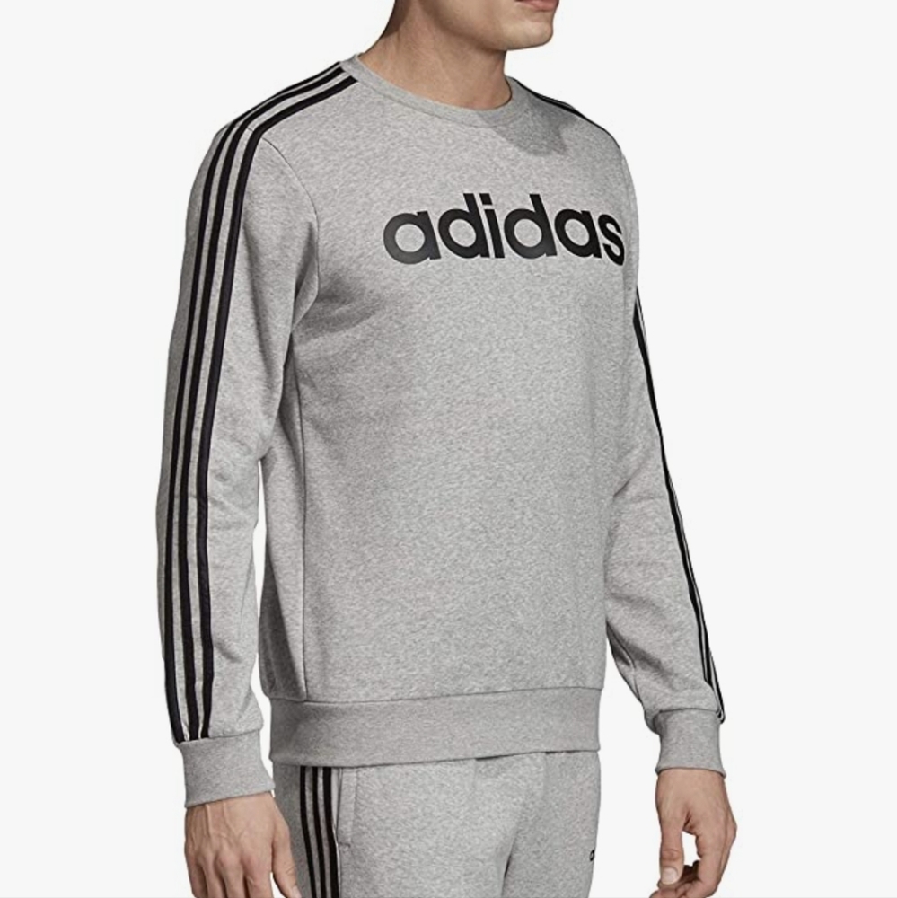 adidas Men's Essentials 3-Stripes Fleece Crew